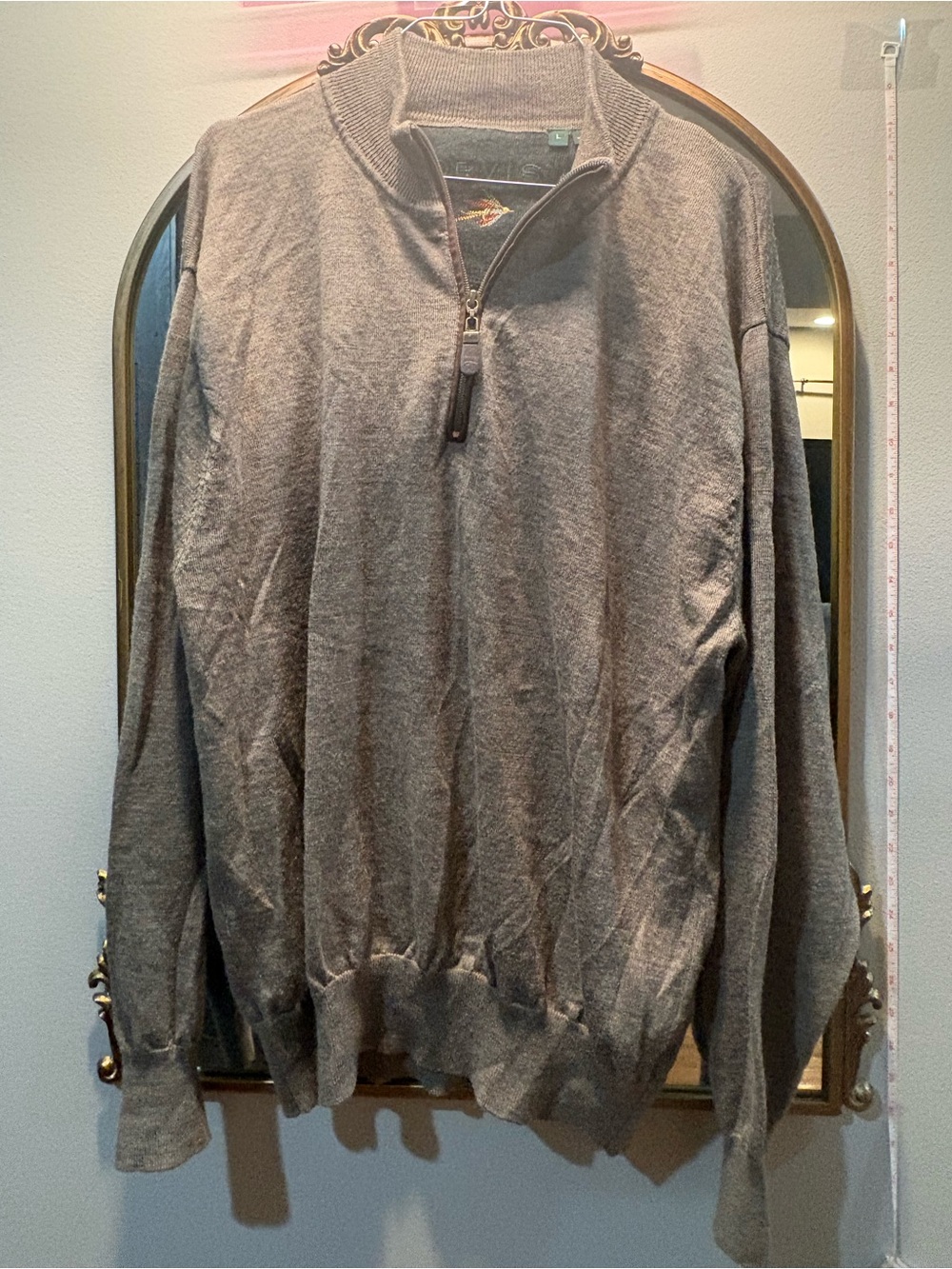 Orvis Men’s Gray Half-Zip Sweater